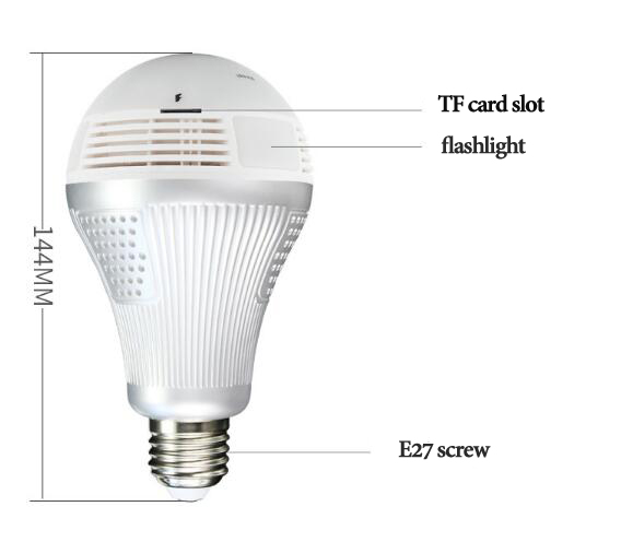 300W panoramic white light bulb camera remote HD monitoring